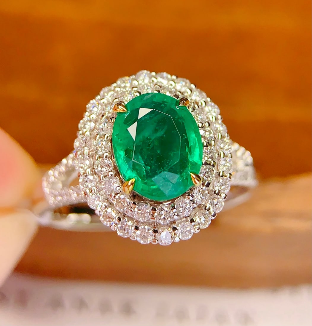 18K gold emerald ring - 3