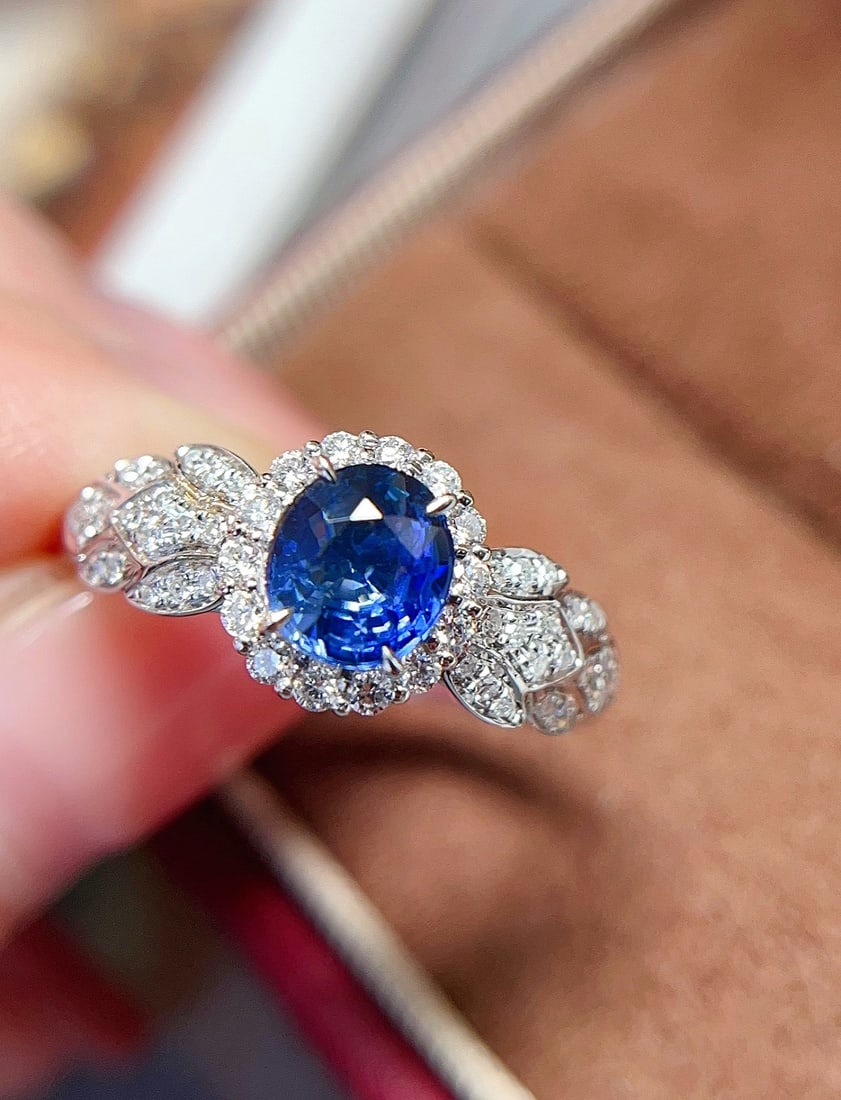 18K gold sapphire ring - 2