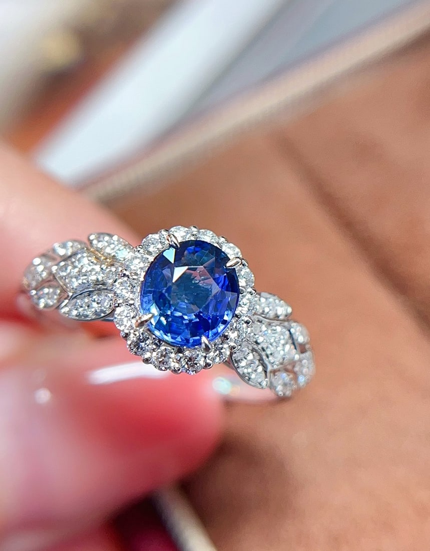18K gold sapphire ring - 3