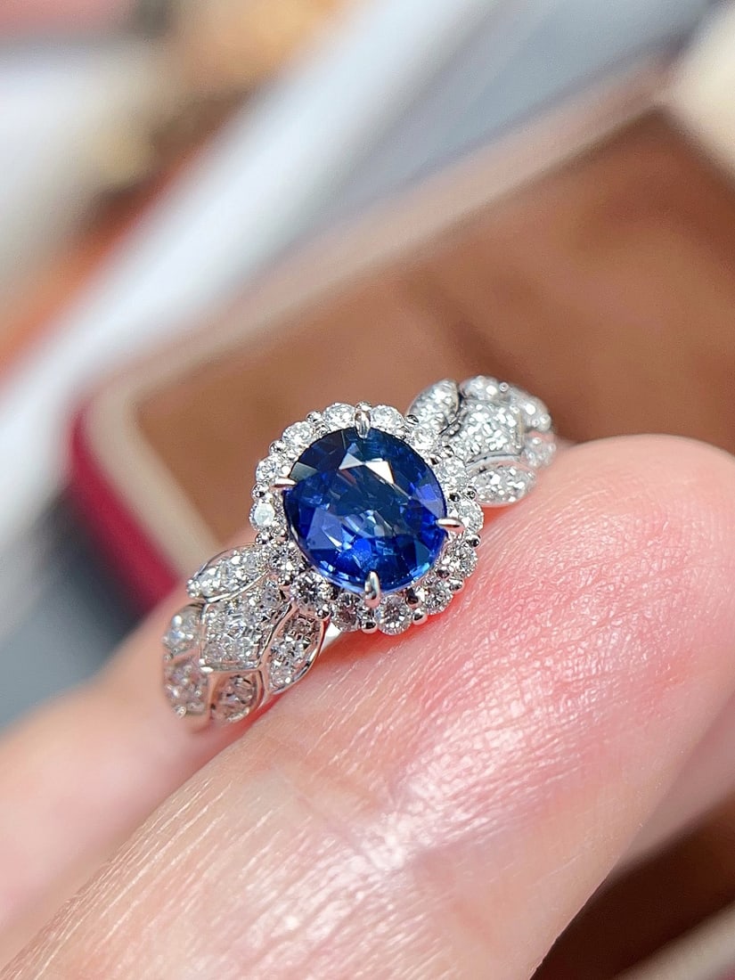 18K gold sapphire ring - 4