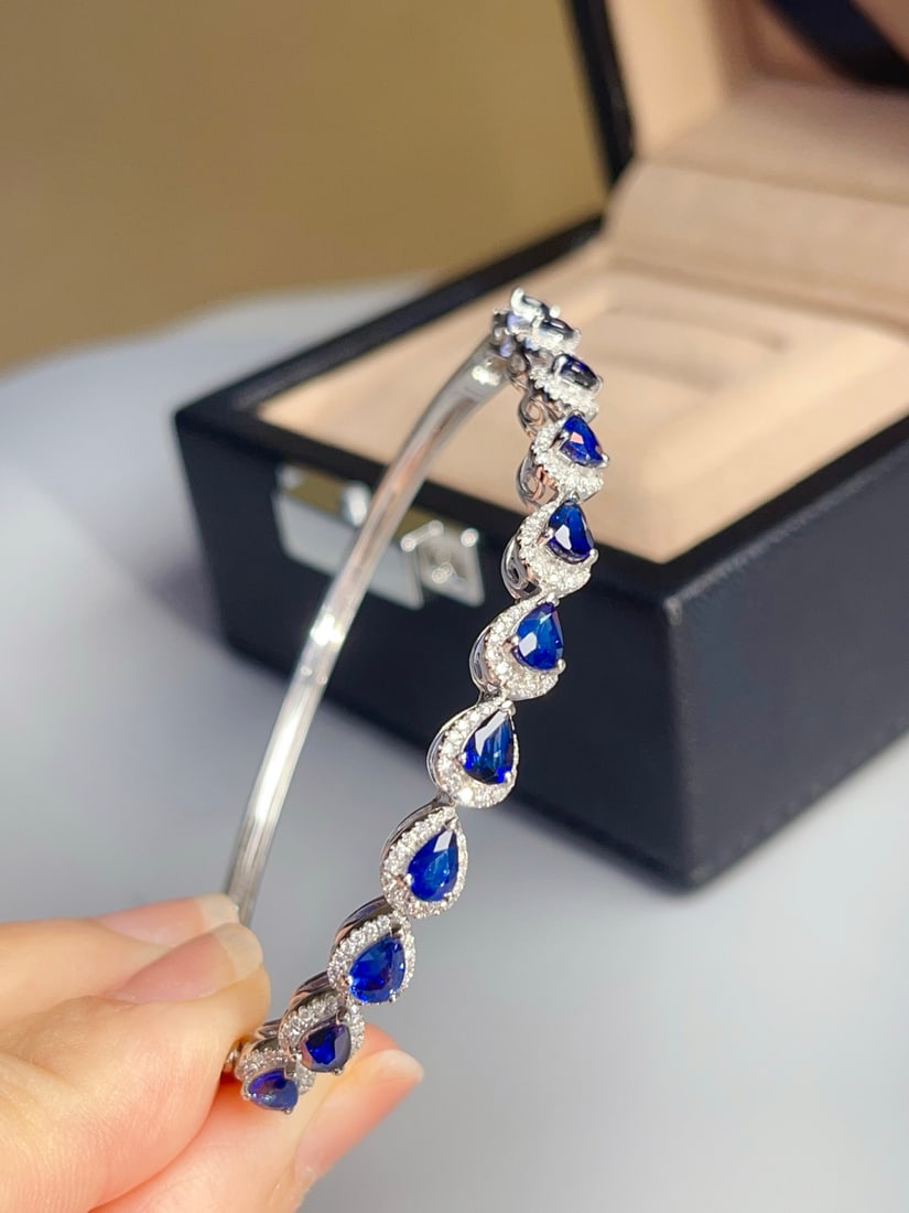 18K gold sapphire bracelet - 3