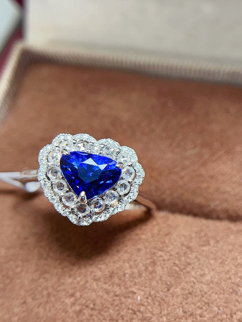18K gold sapphire ring - 3