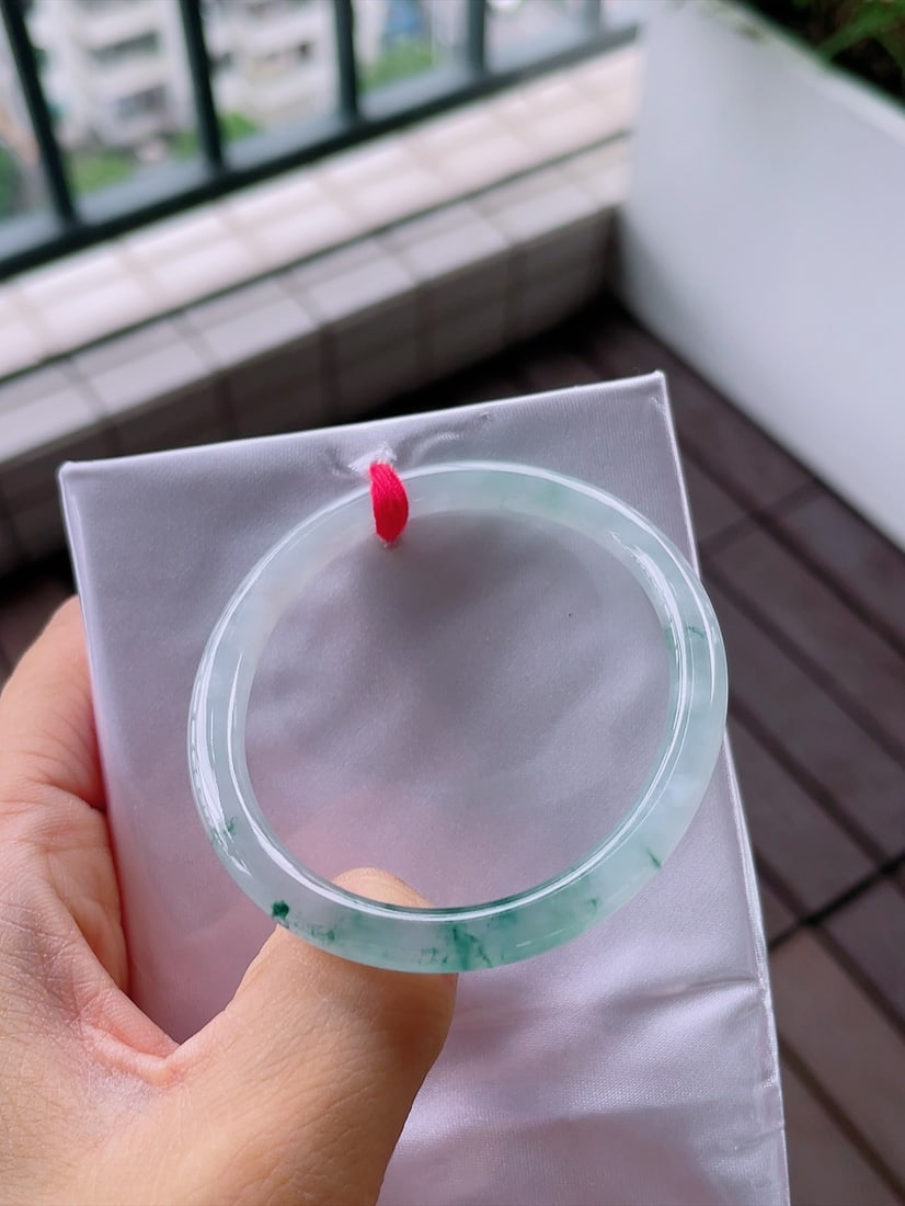 Jade round bar bracelet - 7