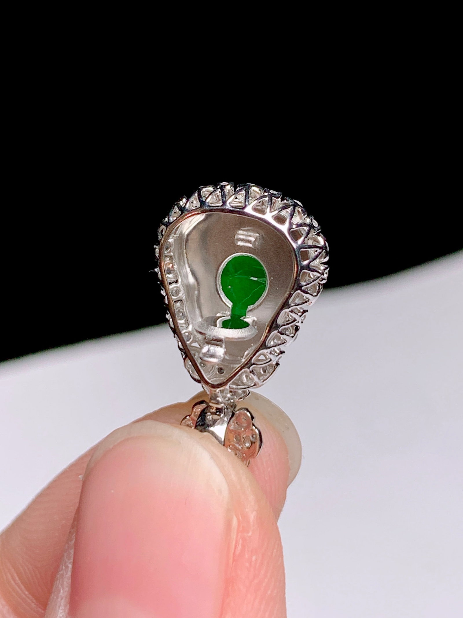 18K Gold Jade Gourd Pendant - 6
