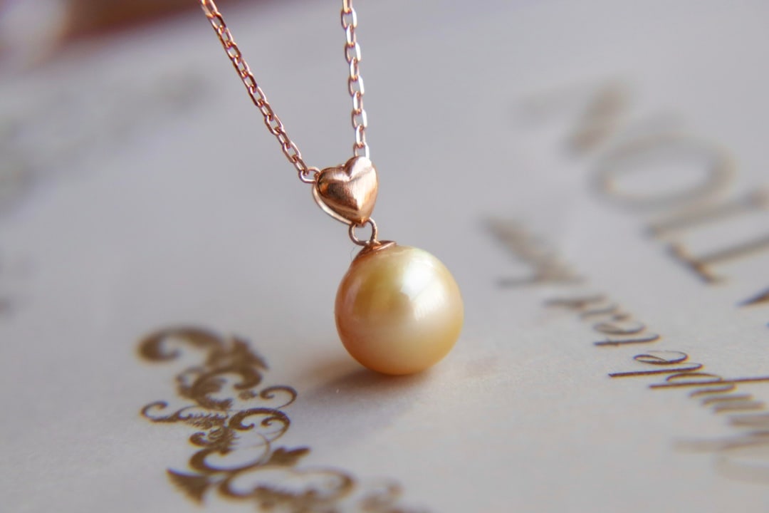 18K Gold Seawater Pearl Pendant (chain not included) - 5