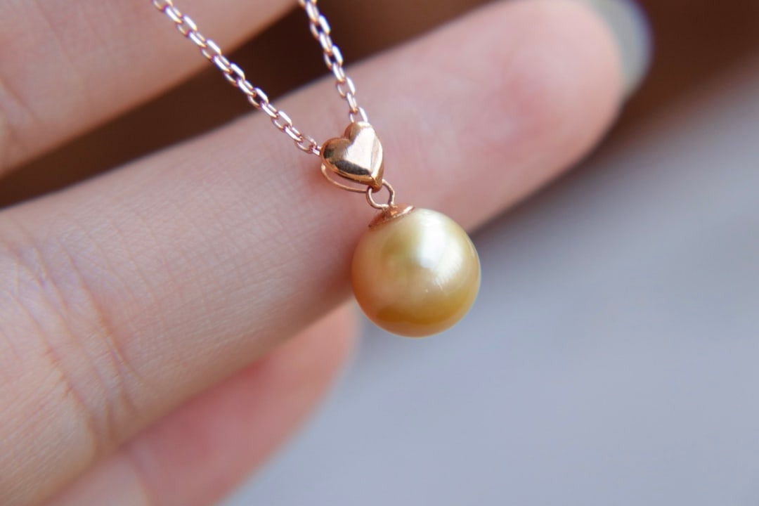 18K Gold Seawater Pearl Pendant (chain not included) - 6