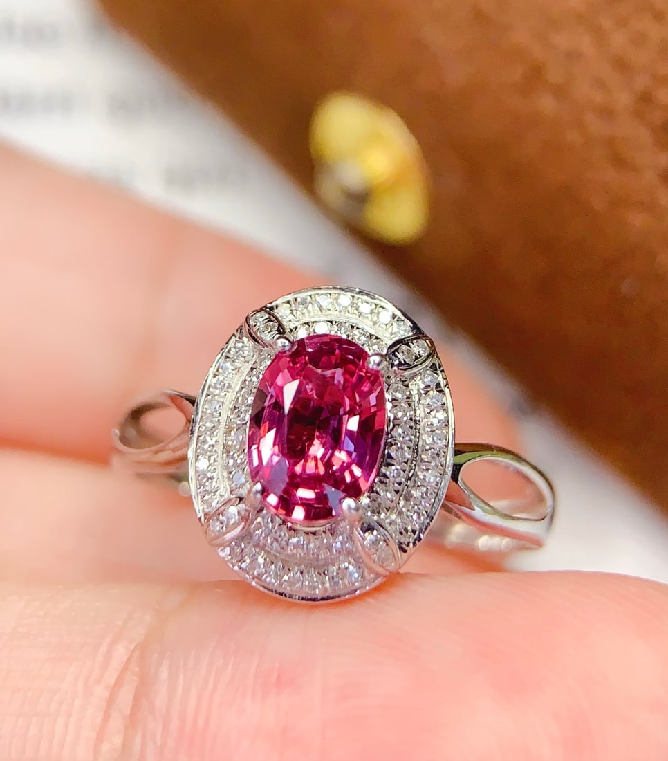 18K gold natural untreated sapphire ring - 3