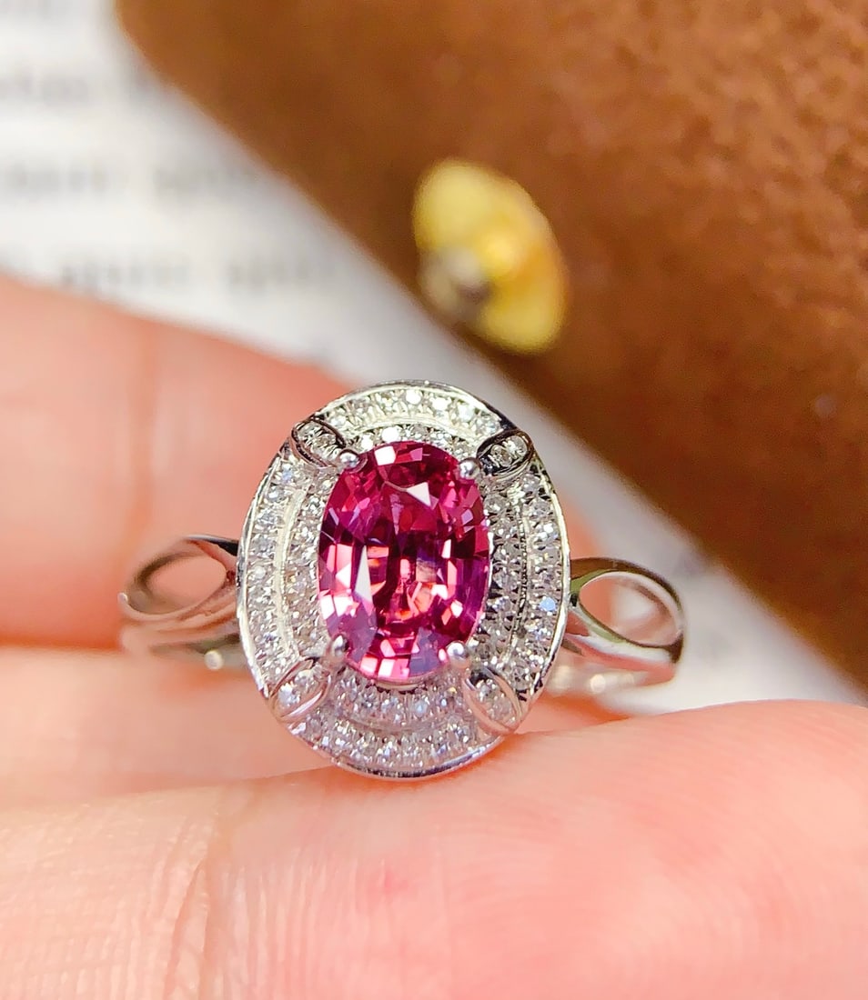 18K gold natural untreated sapphire ring - 4