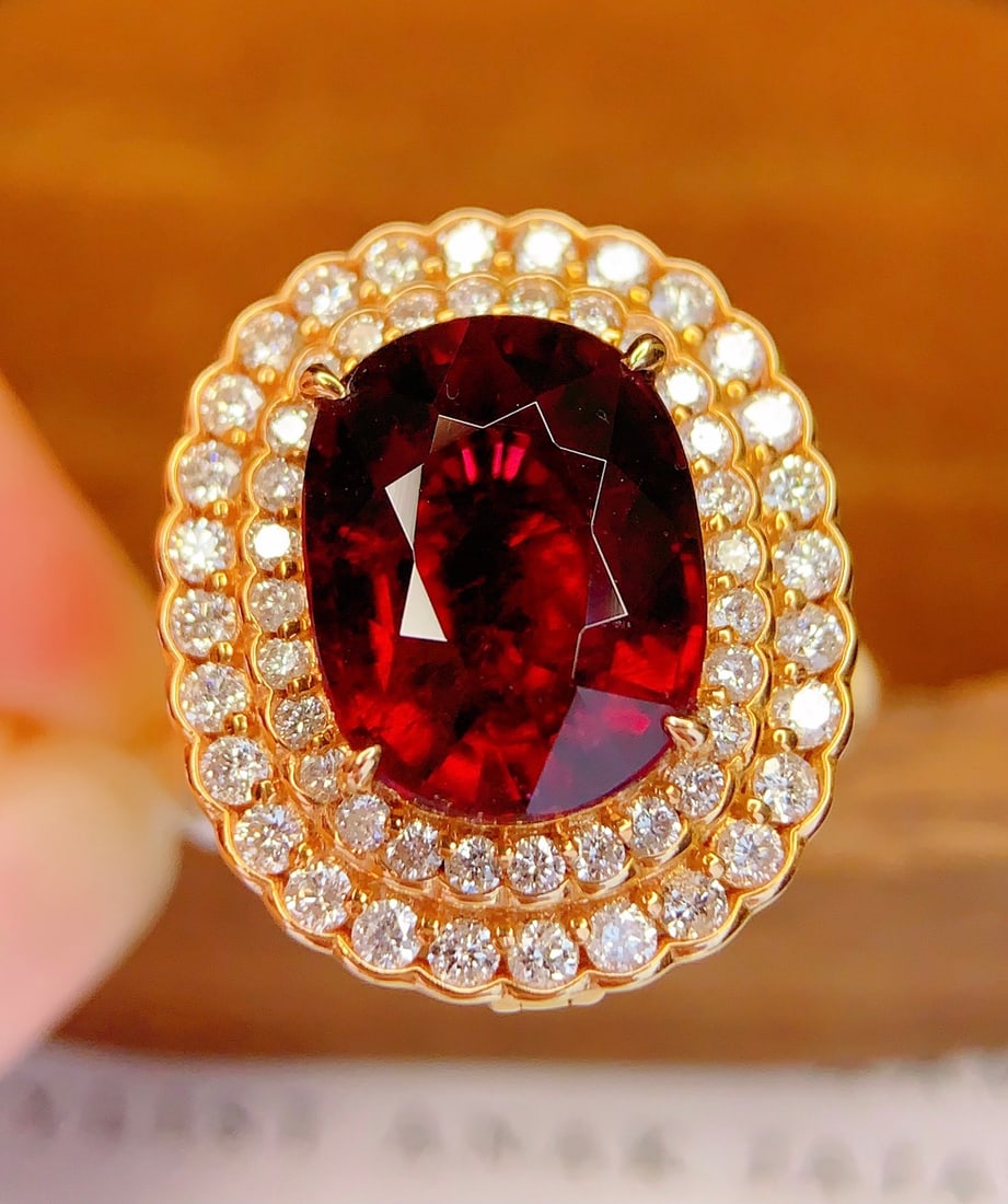 18K gold emerald ring - 3