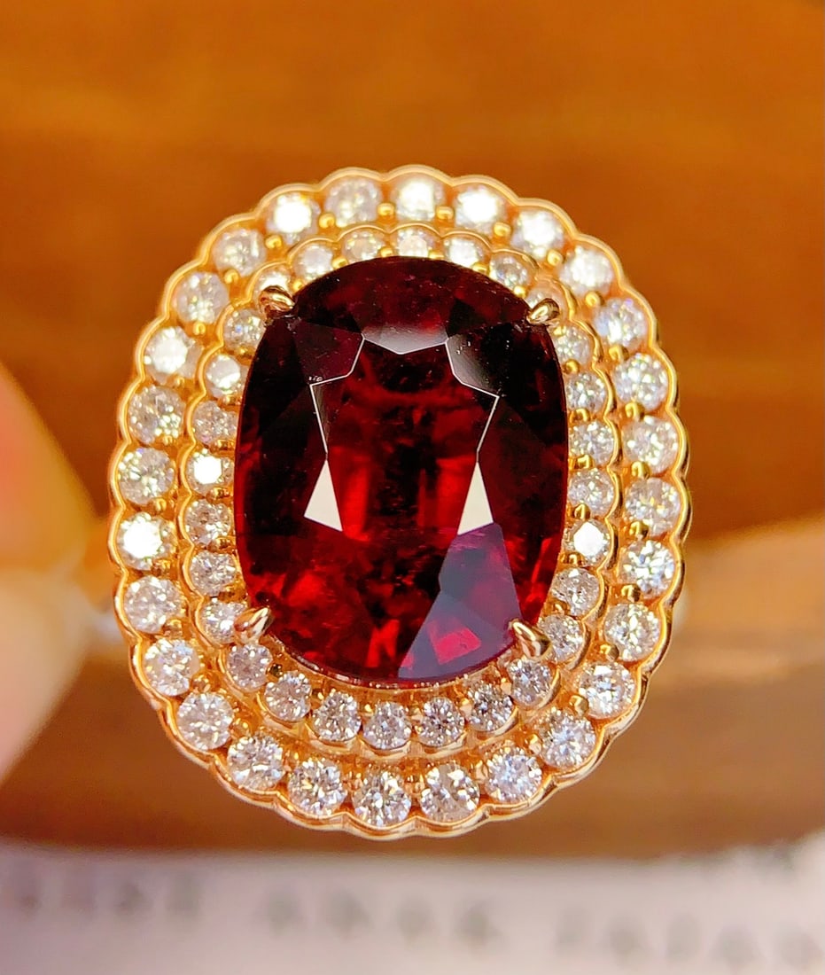18K gold emerald ring - 4