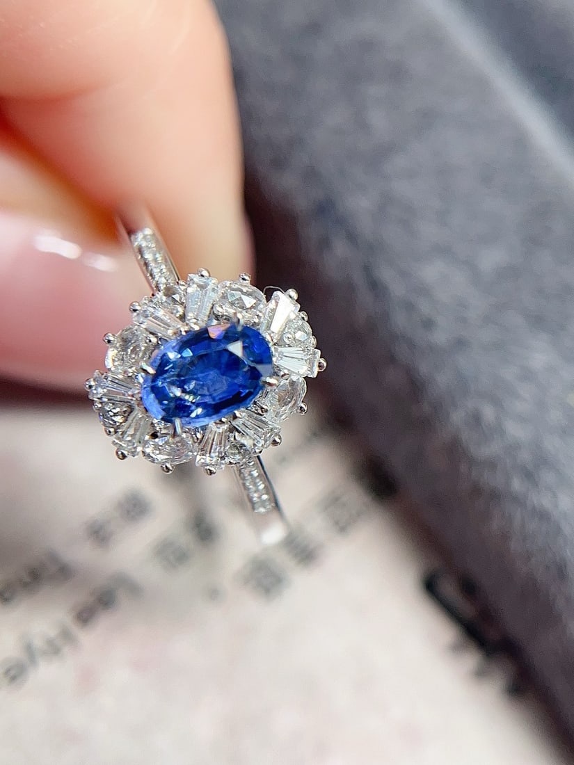 18K gold sapphire ring - 2