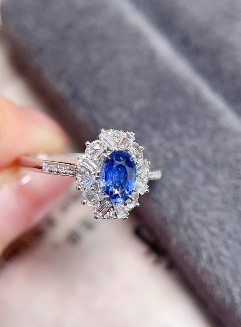 18K gold sapphire ring - 3