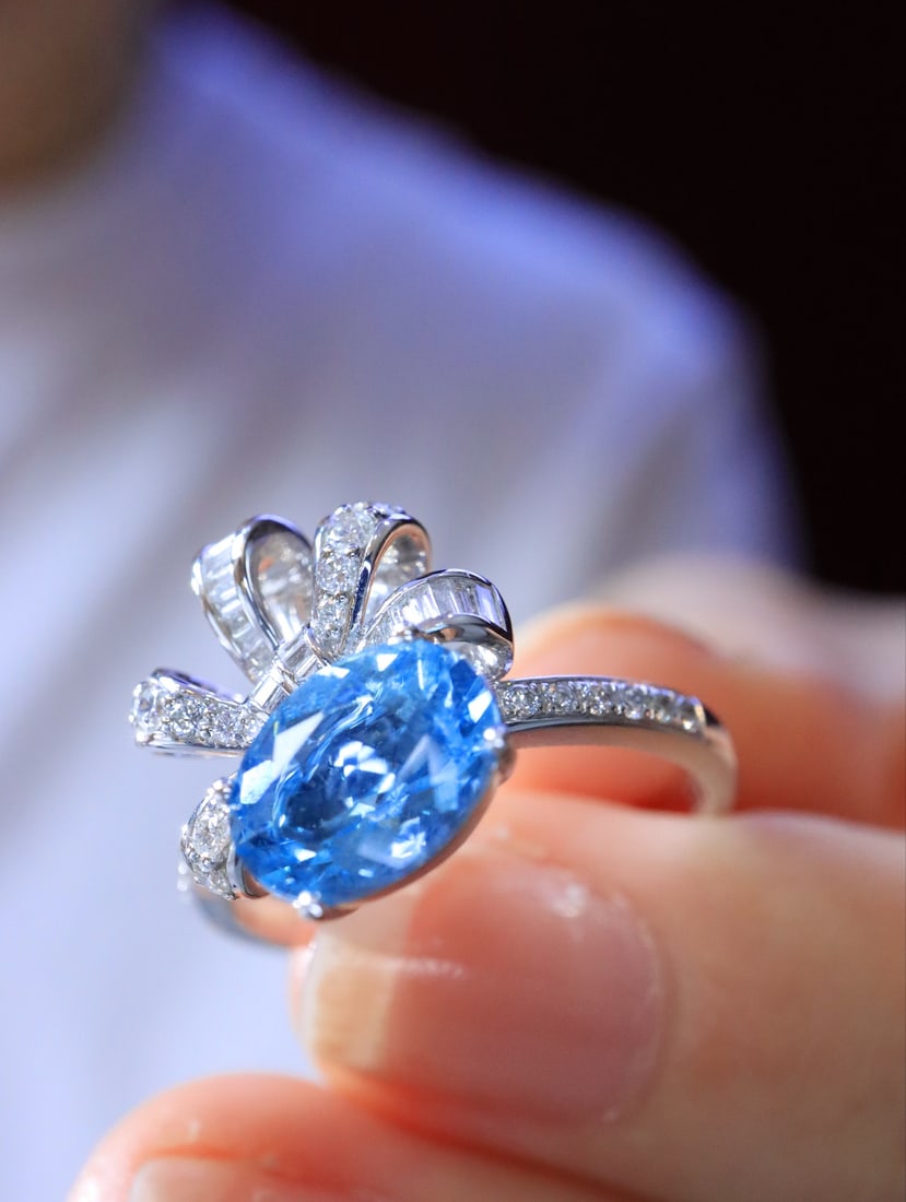 18K gold sapphire ring - 2