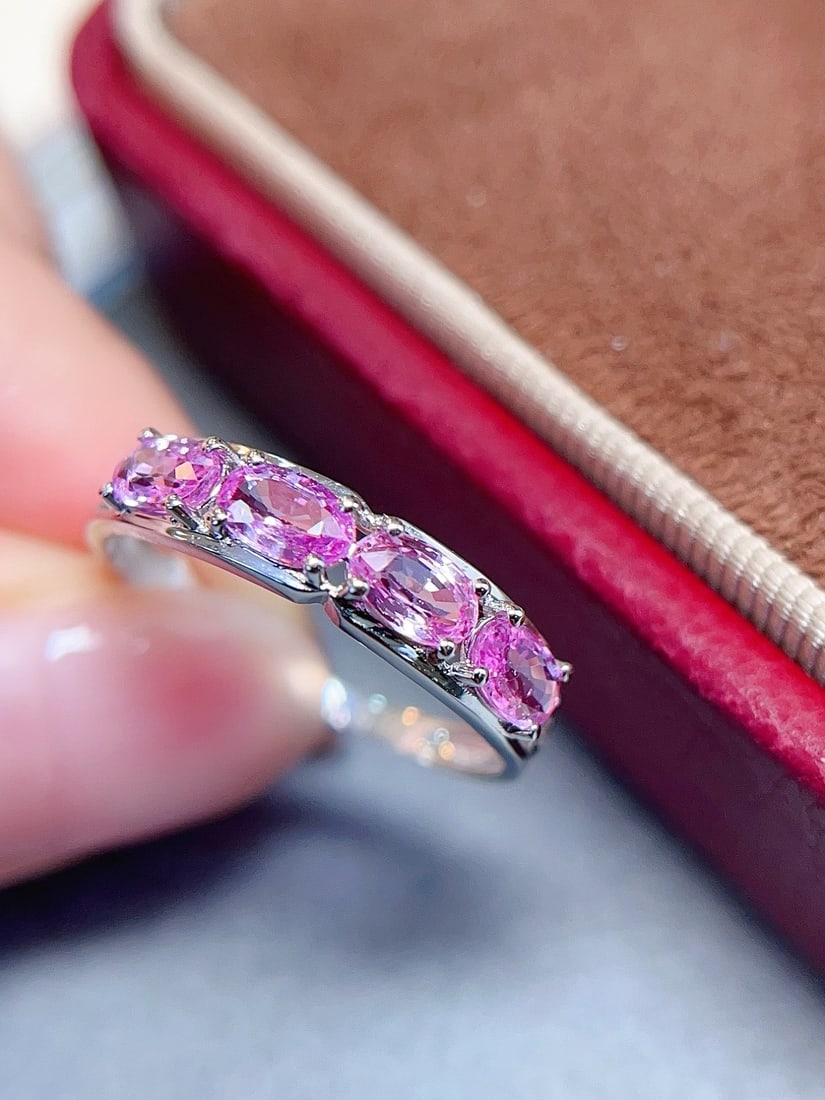 18K gold sapphire ring - 4