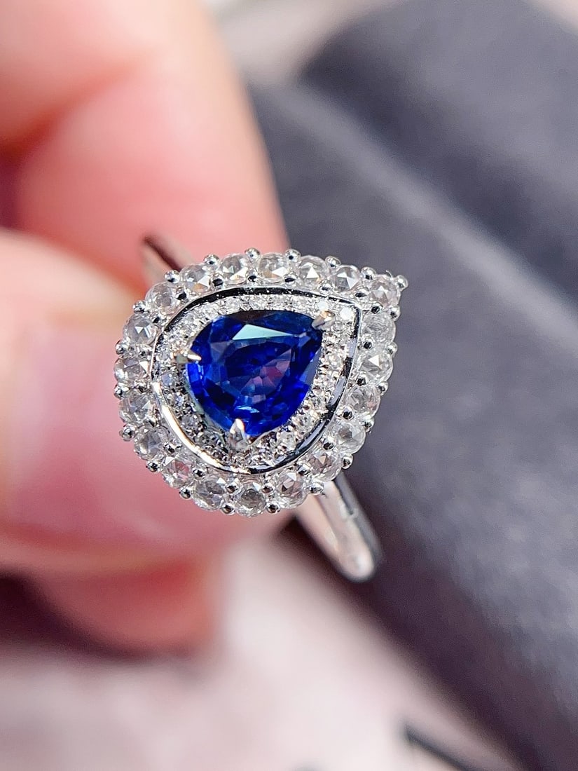 18K gold sapphire ring - 3