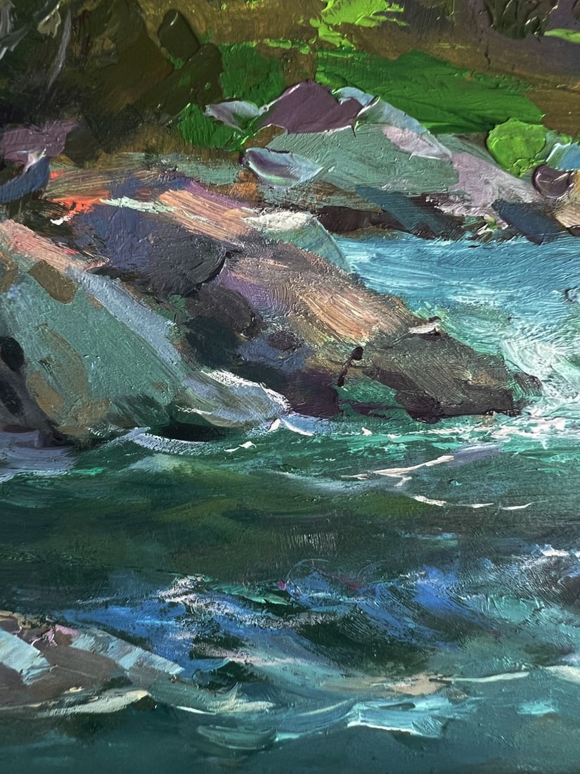 Oil painting River in the mountains Yuriy Suprunchuk - 5