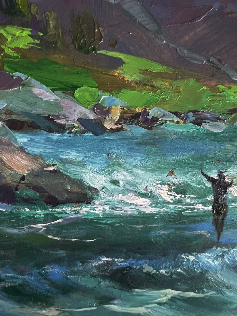 Oil painting River in the mountains Yuriy Suprunchuk - 6