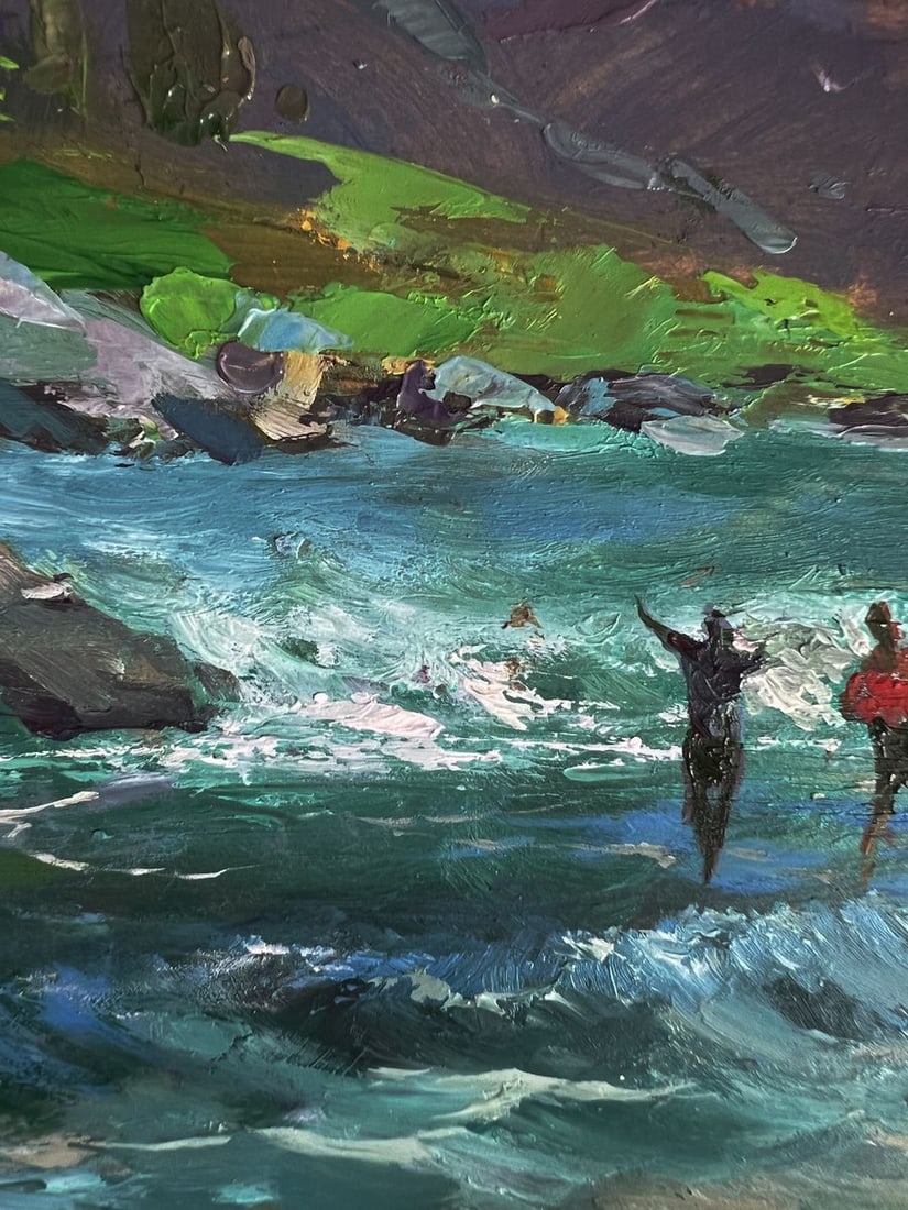 Oil painting River in the mountains Yuriy Suprunchuk - 7