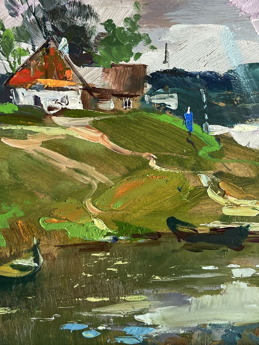 Oil painting A river near the village Yuriy Suprunchuk - 7