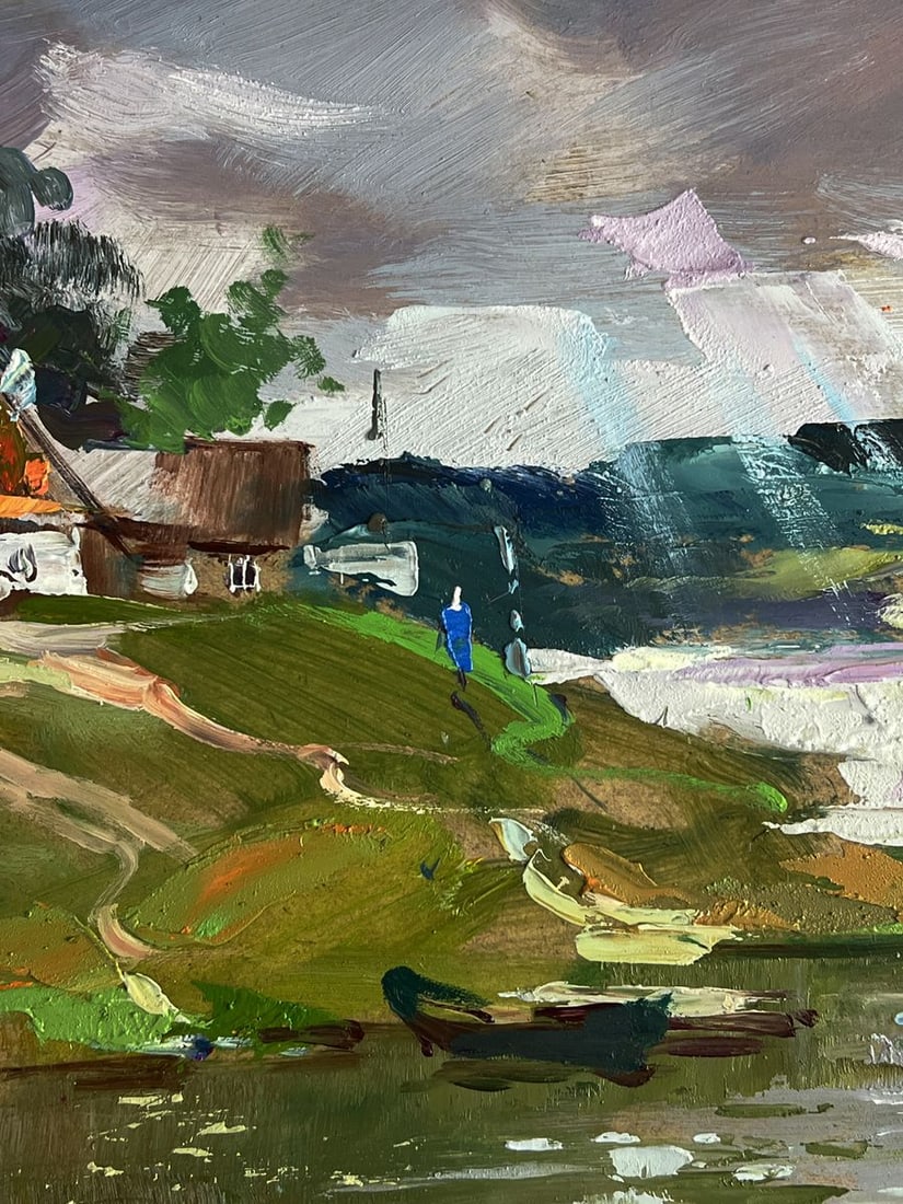 Oil painting A river near the village Yuriy Suprunchuk - 8
