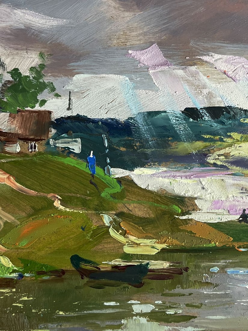 Oil painting A river near the village Yuriy Suprunchuk - 9