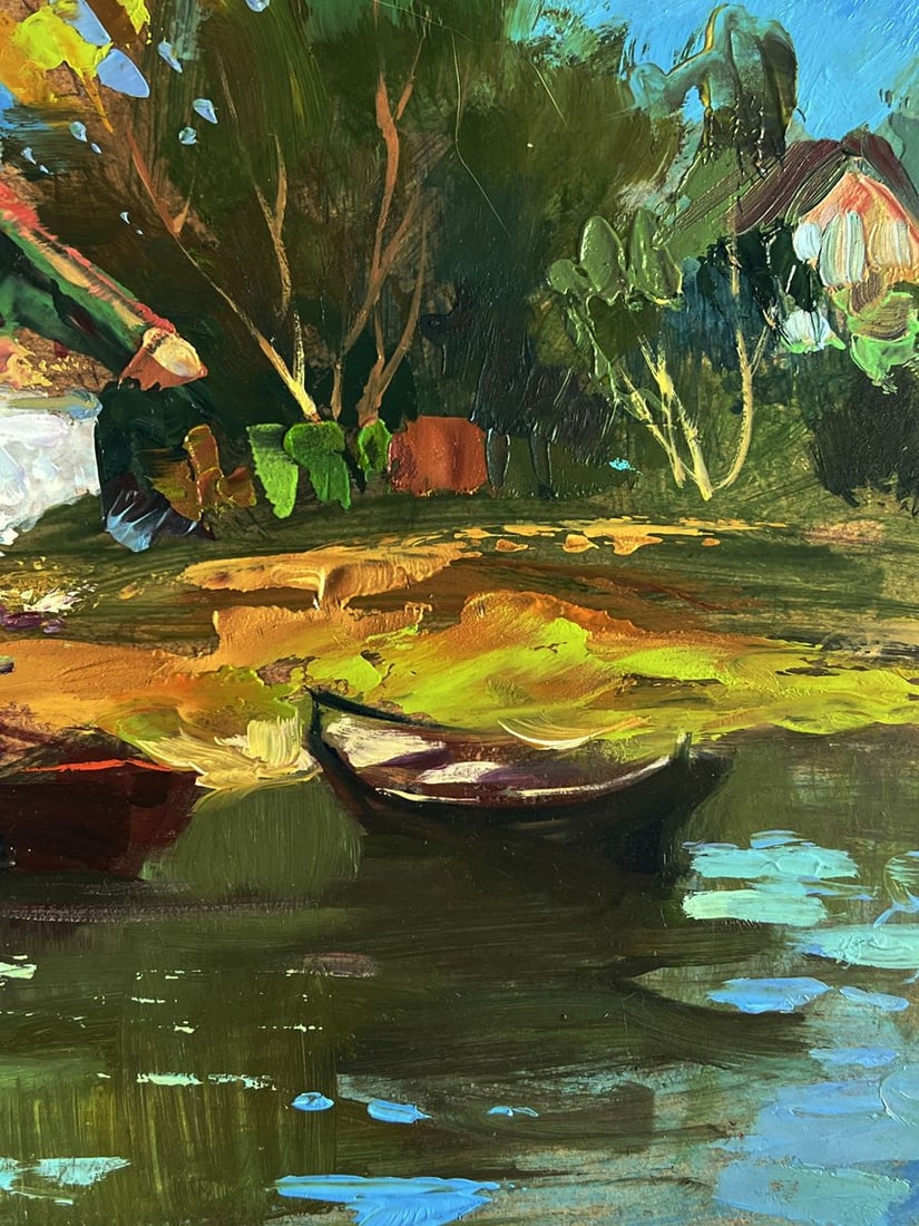 Oil painting Boats near the house Yuriy Suprunchuk - 10