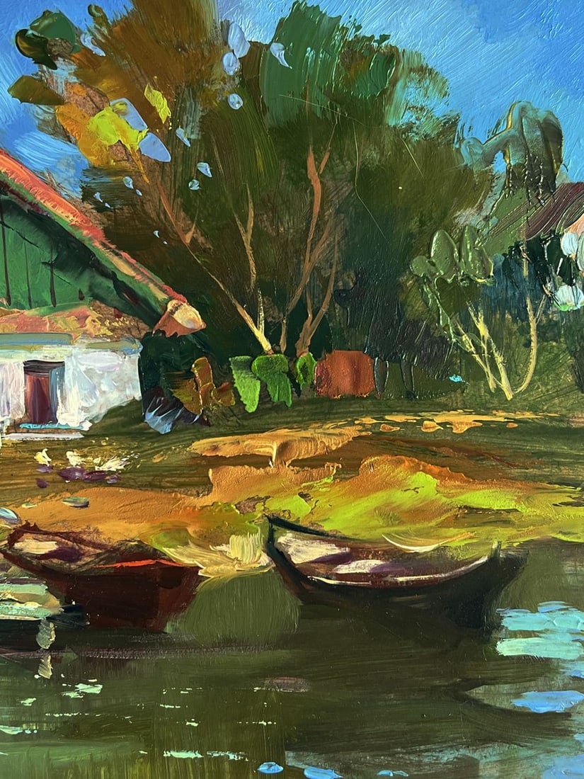 Oil painting Boats near the house Yuriy Suprunchuk - 9