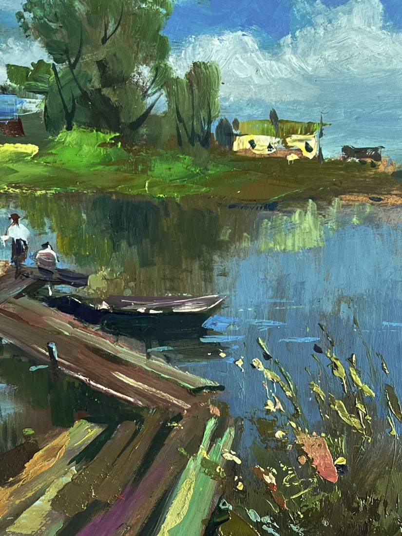 Oil painting Bridge over the river Yuriy Suprunchuk - 10