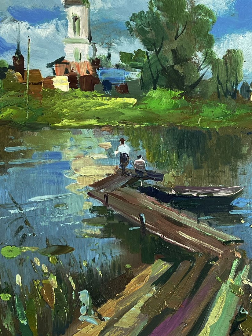 Oil painting Bridge over the river Yuriy Suprunchuk - 7