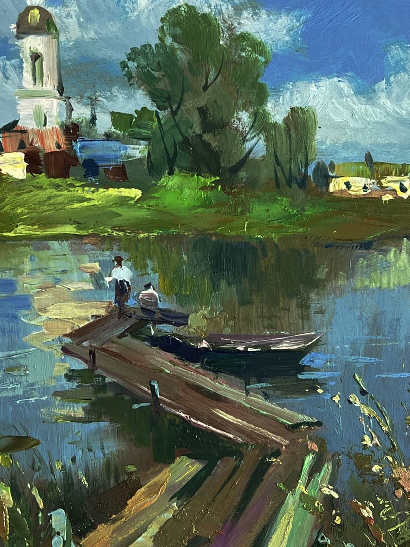 Oil painting Bridge over the river Yuriy Suprunchuk - 8