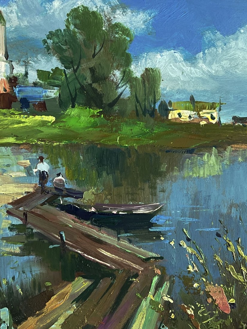 Oil painting Bridge over the river Yuriy Suprunchuk - 9