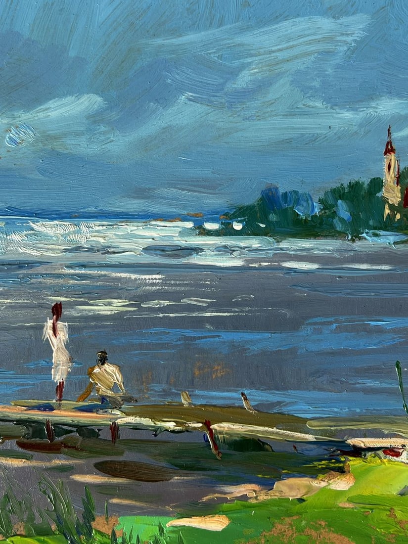 Oil painting Bridge by the river Yuriy Suprunchuk - 4