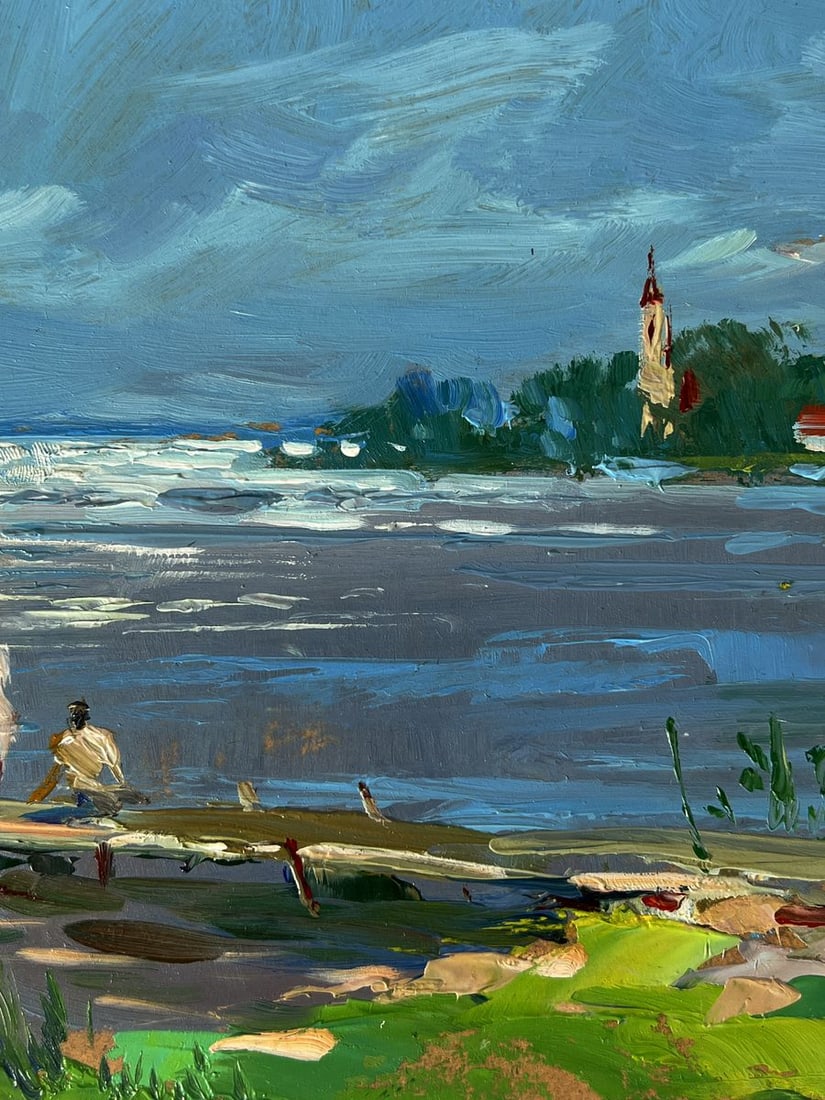Oil painting Bridge by the river Yuriy Suprunchuk - 5