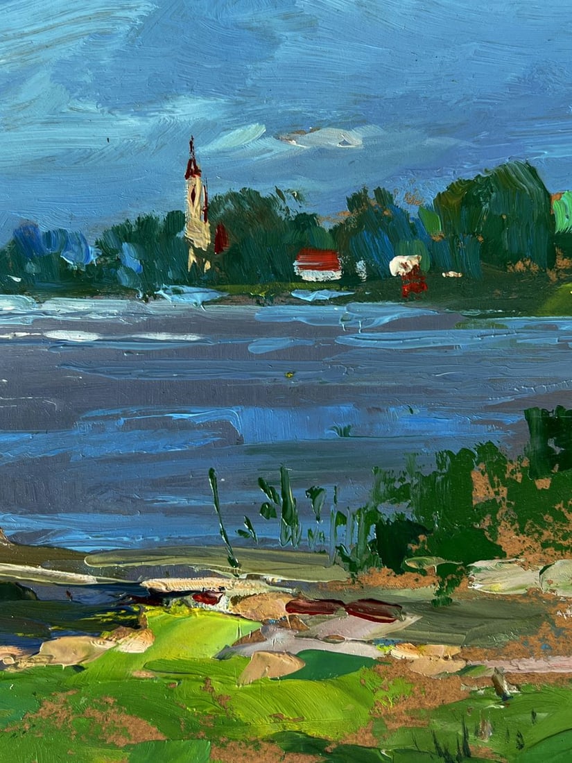 Oil painting Bridge by the river Yuriy Suprunchuk - 8
