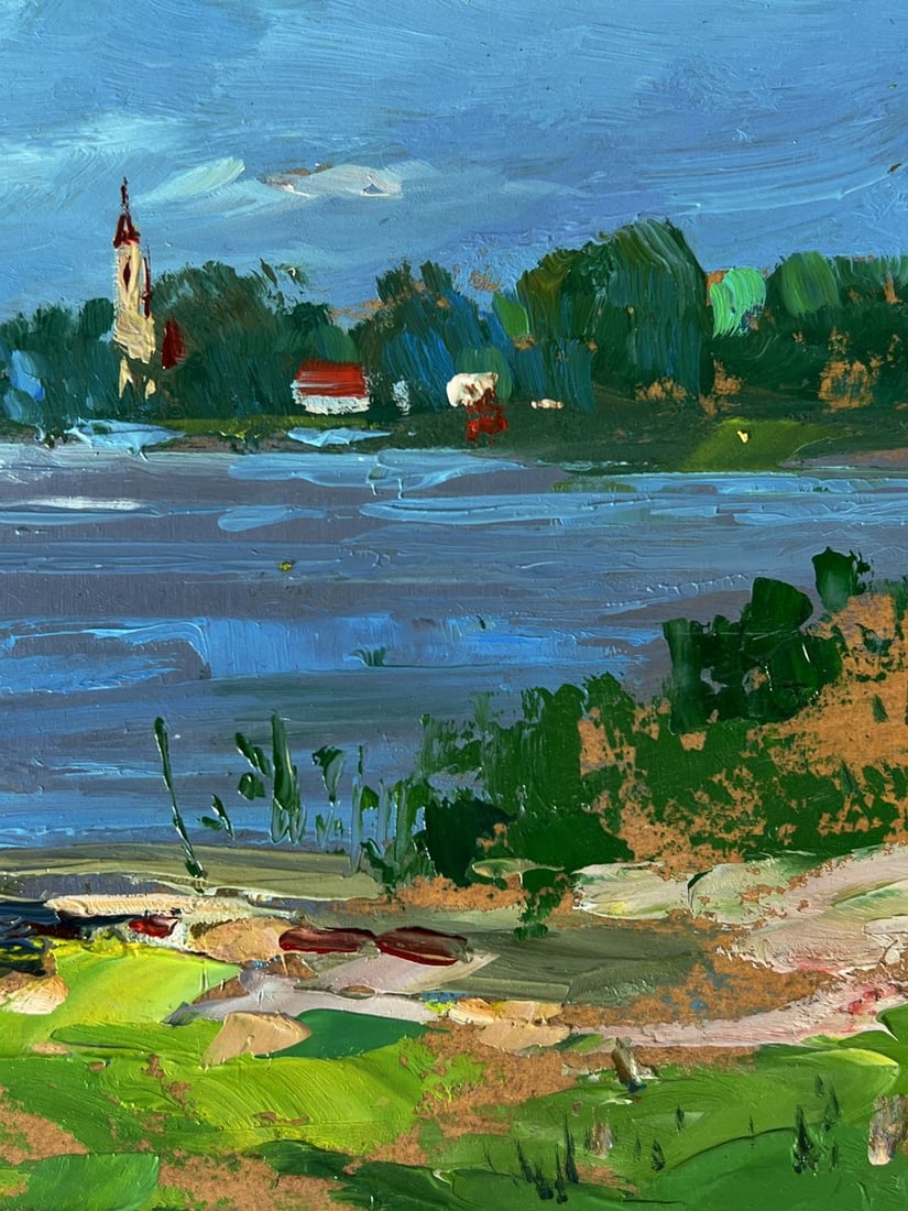 Oil painting Bridge by the river Yuriy Suprunchuk - 9