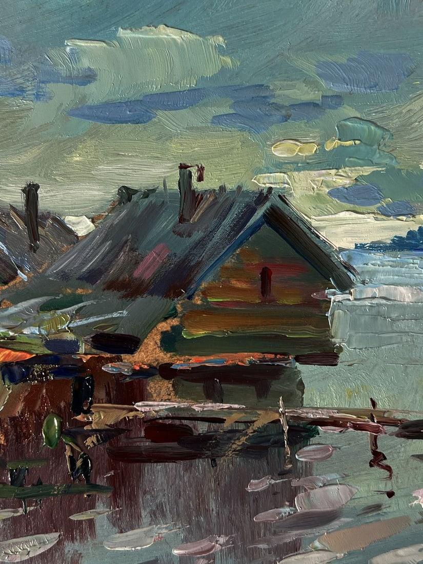 Oil painting Houses on the water Yuriy Suprunchuk - 4