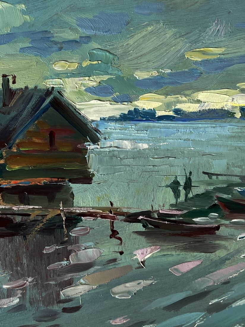 Oil painting Houses on the water Yuriy Suprunchuk - 7