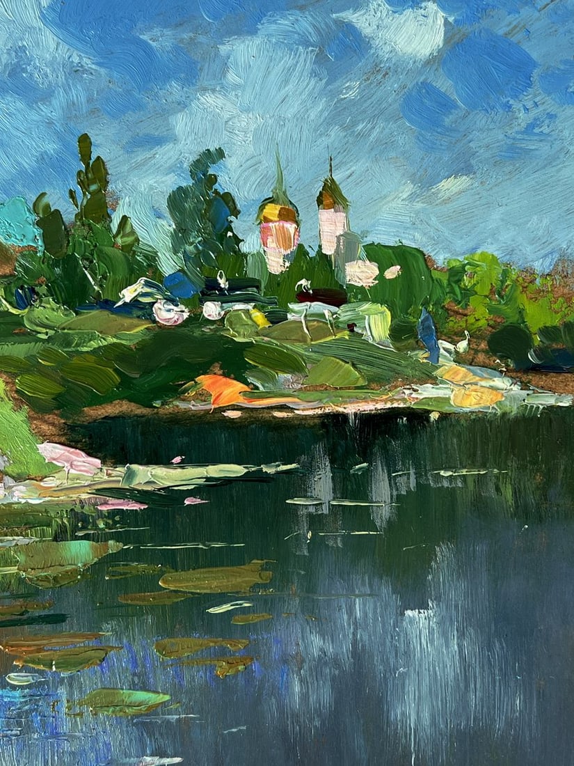 Oil painting A river near the village Yuriy Suprunchuk - 10