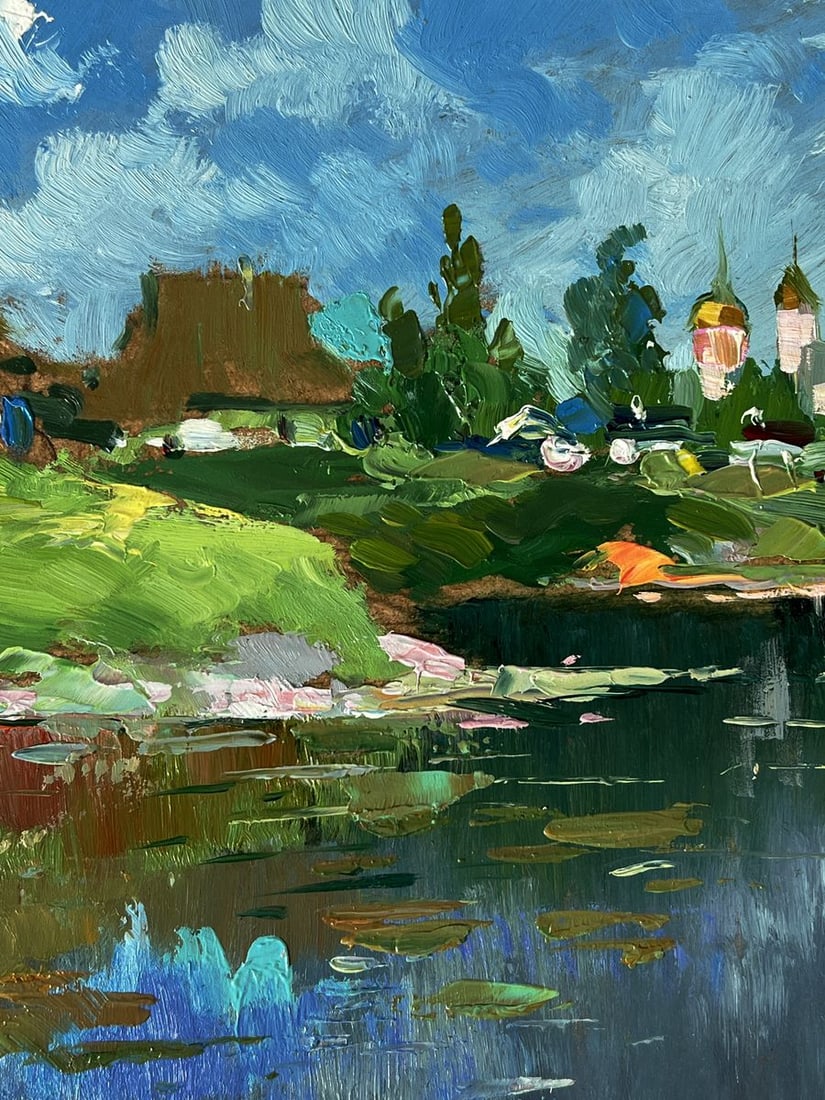 Oil painting A river near the village Yuriy Suprunchuk - 7