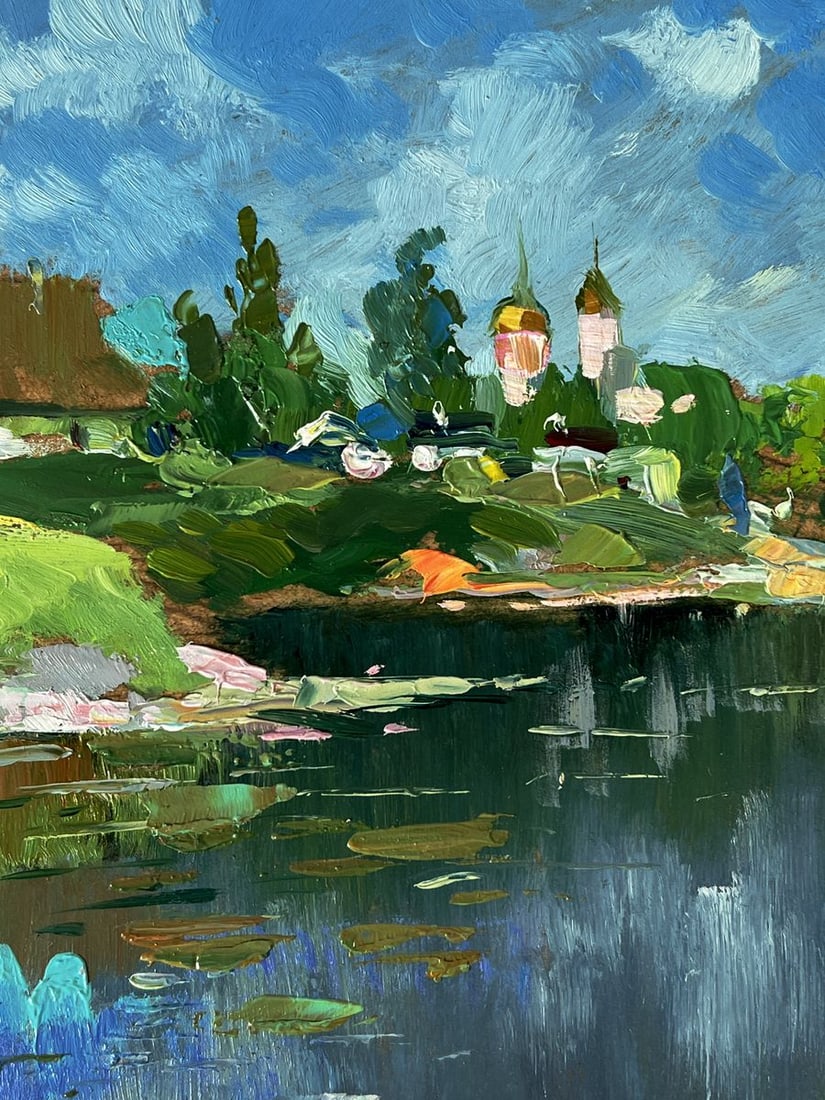 Oil painting A river near the village Yuriy Suprunchuk - 9