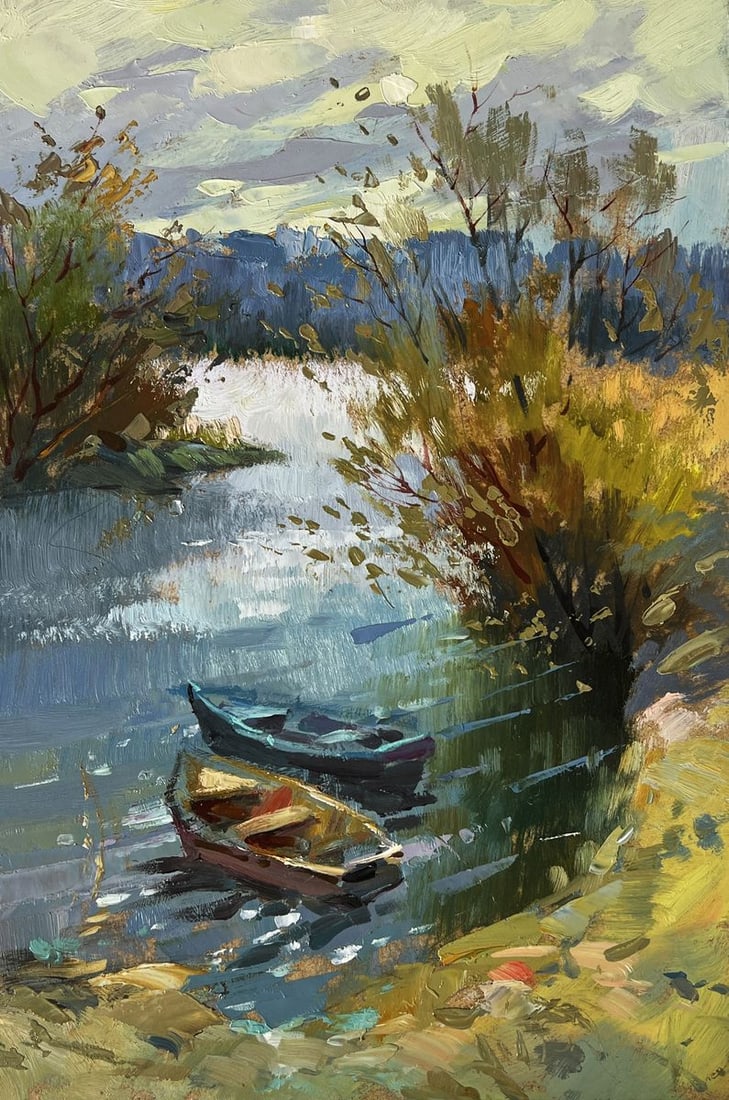 Oil painting Dawn on The River Yuriy Suprunchuk - 3
