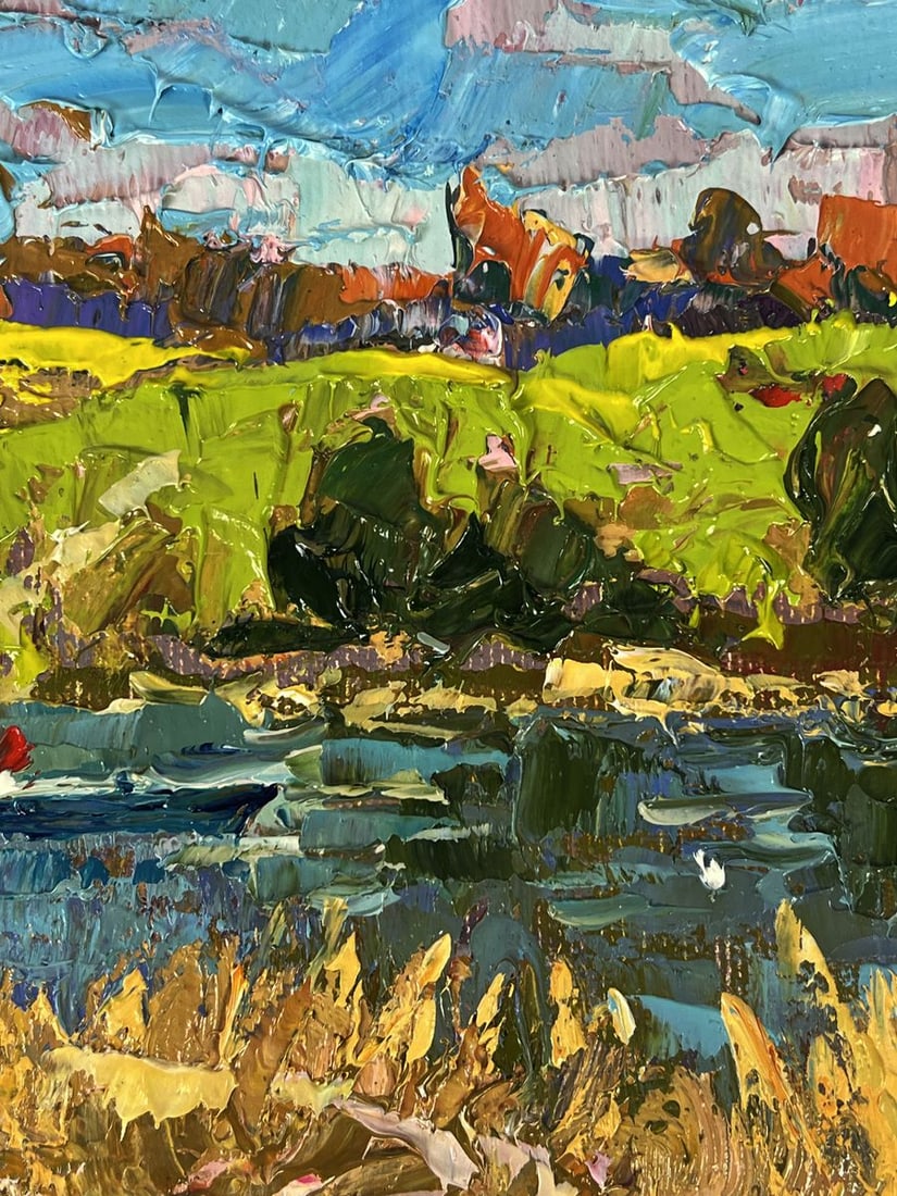 Oil painting A Small River Flows Oksana Ivanyuk - 9