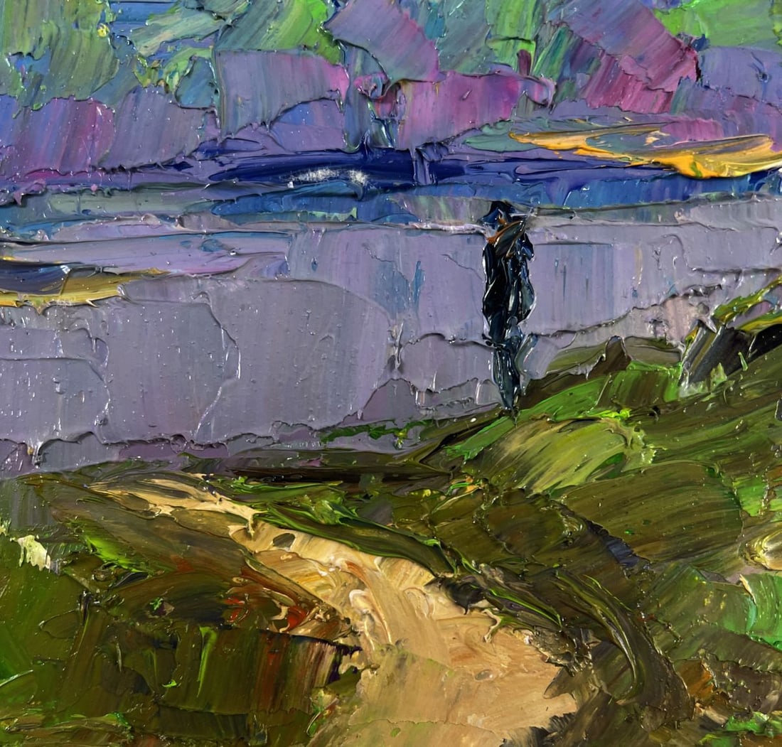 Oil painting Morning walk along the river Boris Serdyuk - 8