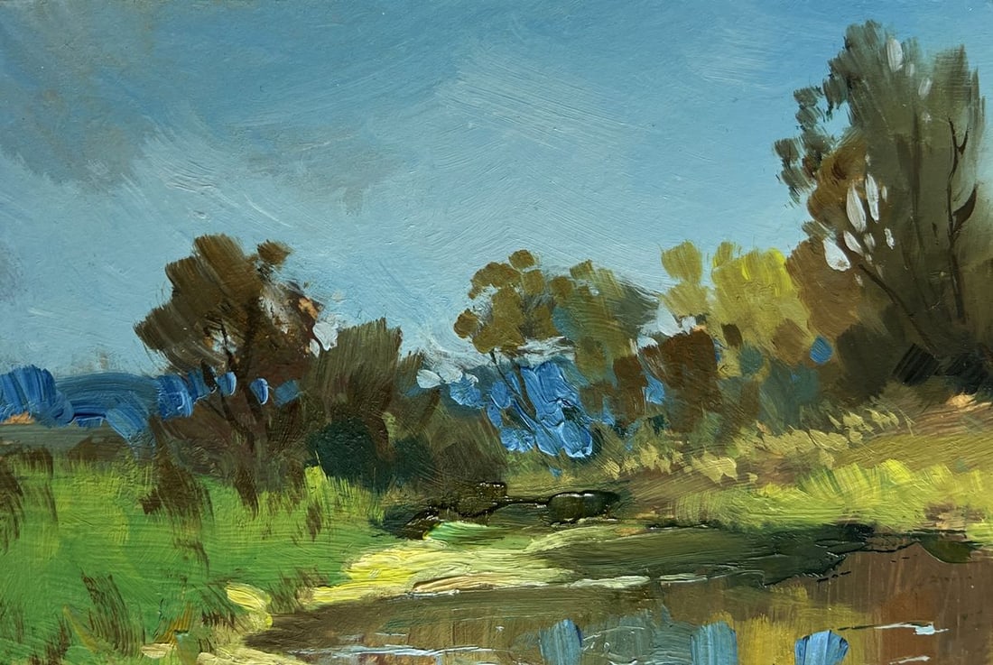 Oil painting Summer in green banks Yuriy Suprunchuk - 6