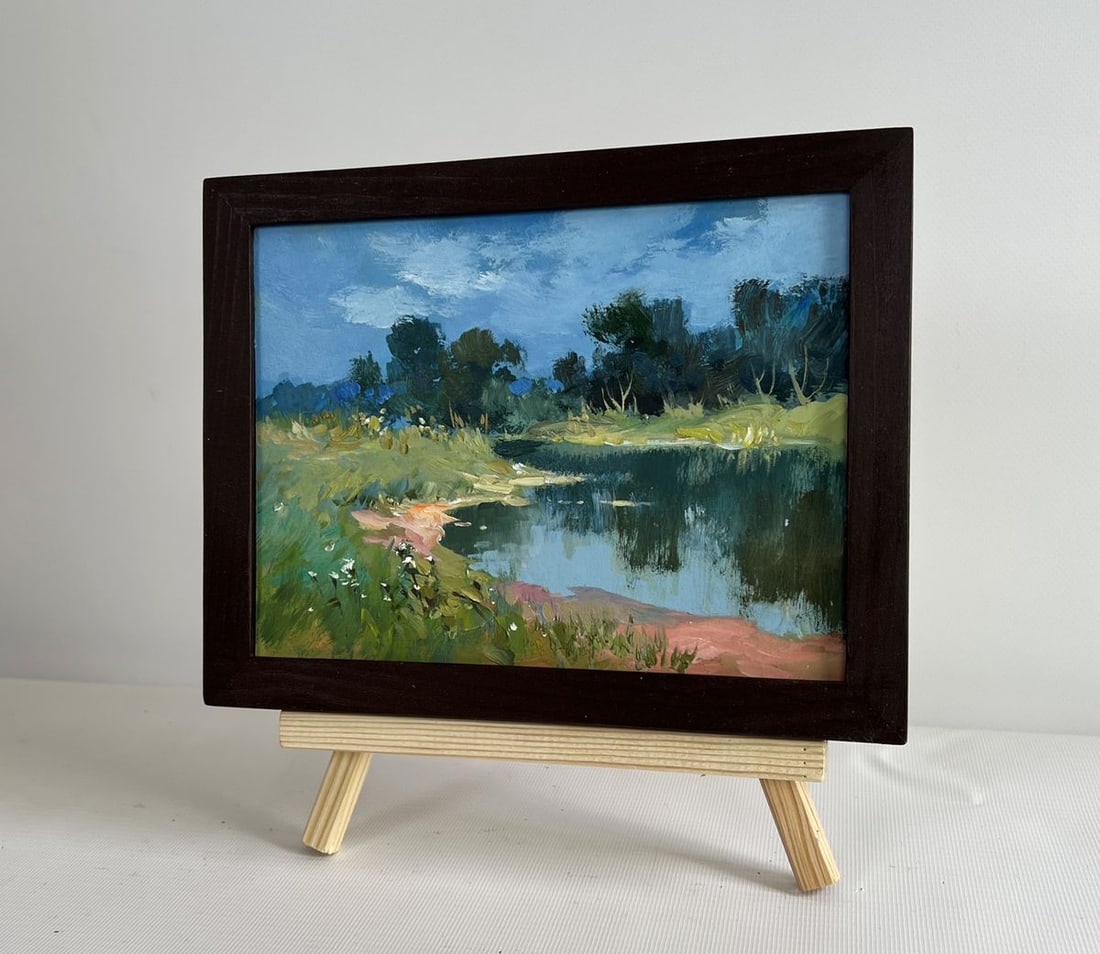 Oil painting Reflection of green forest Yuriy Suprunchuk - 2