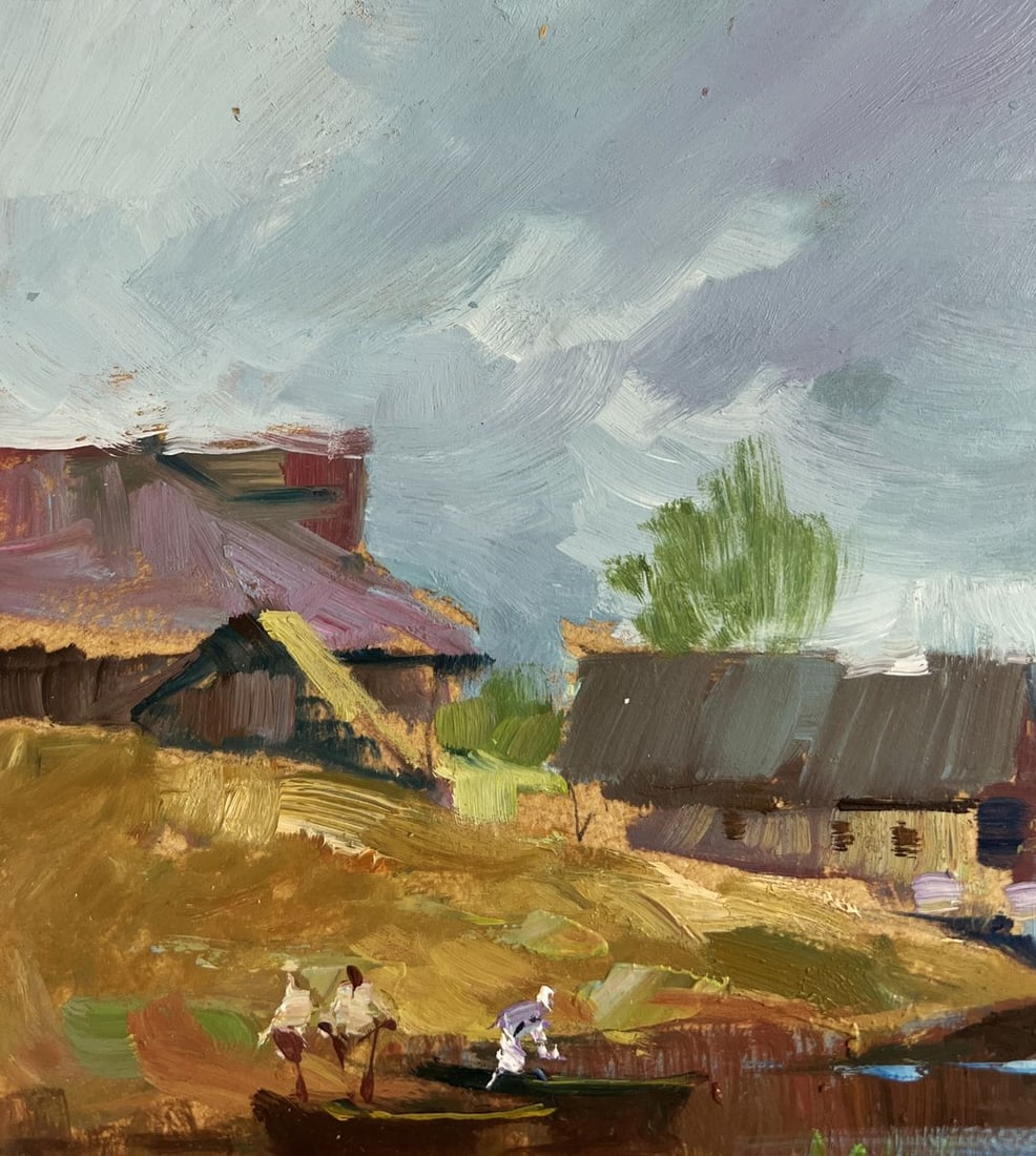 Oil painting Quiet village harbour Yuriy Suprunchuk - 5