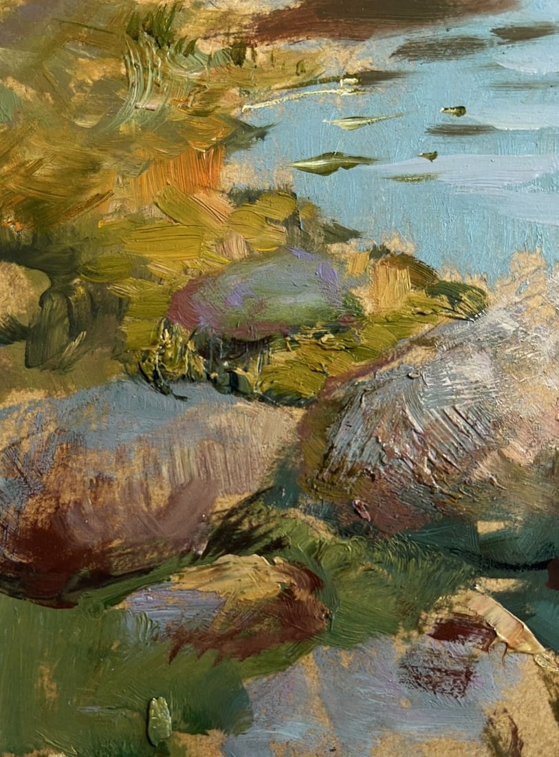 Oil painting Quiet village harbour Yuriy Suprunchuk - 7