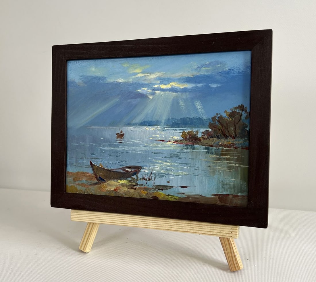 Oil painting Rays of sun through the clouds Yuriy Suprunchuk - 2