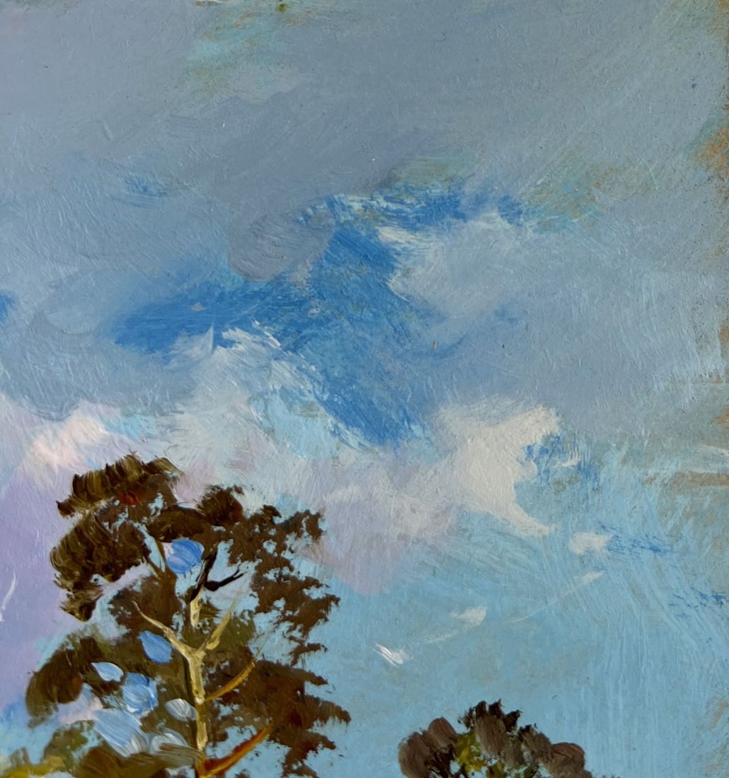 Oil painting Warm summer day by the river Yuriy Suprunchuk - 4