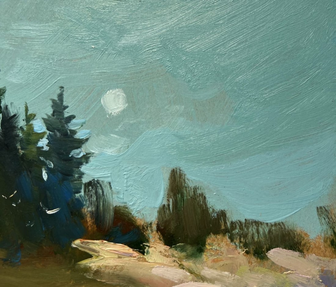 Oil painting Forest in the reflection of the river Yuriy Suprunchuk - 4